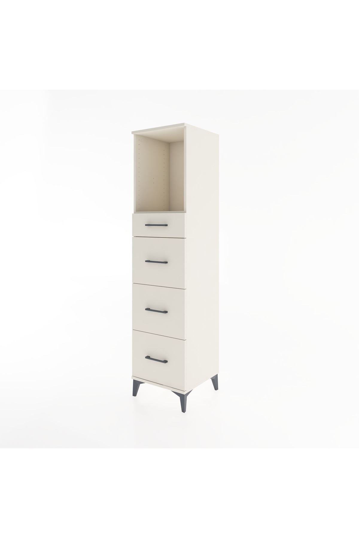 Hyperion Dolap Tek Raflı 4 Çekmeceli 44x44x182 - S55M051V1B