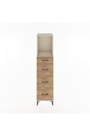 Hyperion Dolap Tek Raflı 4 Çekmeceli 44x44x182 - S55M051V3B