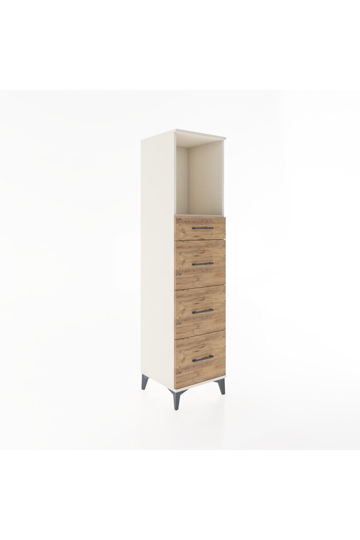 Hyperion Dolap Tek Raflı 4 Çekmeceli 44x44x182 - S55M051V3B