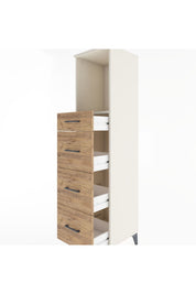 Hyperion Dolap Tek Raflı 4 Çekmeceli 44x44x182 - S55M051V3B