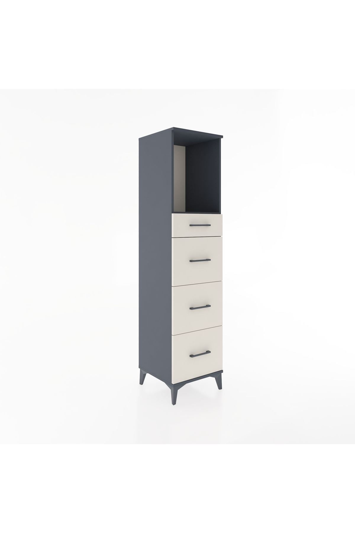 Hyperion Dolap Tek Raflı 4 Çekmeceli 44x44x182 - S55M051V4B