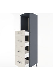 Hyperion Dolap Tek Raflı 4 Çekmeceli 44x44x182 - S55M051V4B