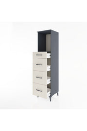 Hyperion Dolap Tek Raflı 4 Çekmeceli 44x44x182 - S55M051V4B