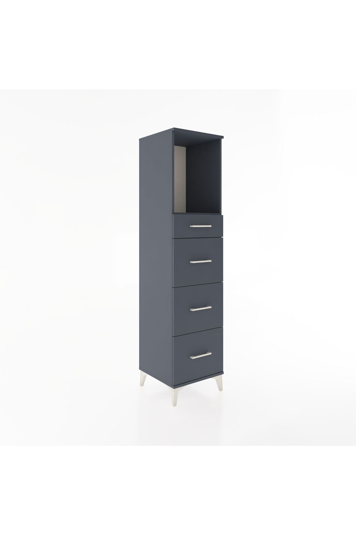 Hyperion Dolap Tek Raflı 4 Çekmeceli 44x44x182 - S55M051V5B