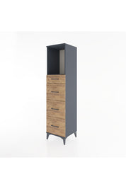 Hyperion Dolap Tek Raflı 4 Çekmeceli 44x44x182 - S55M051V6B