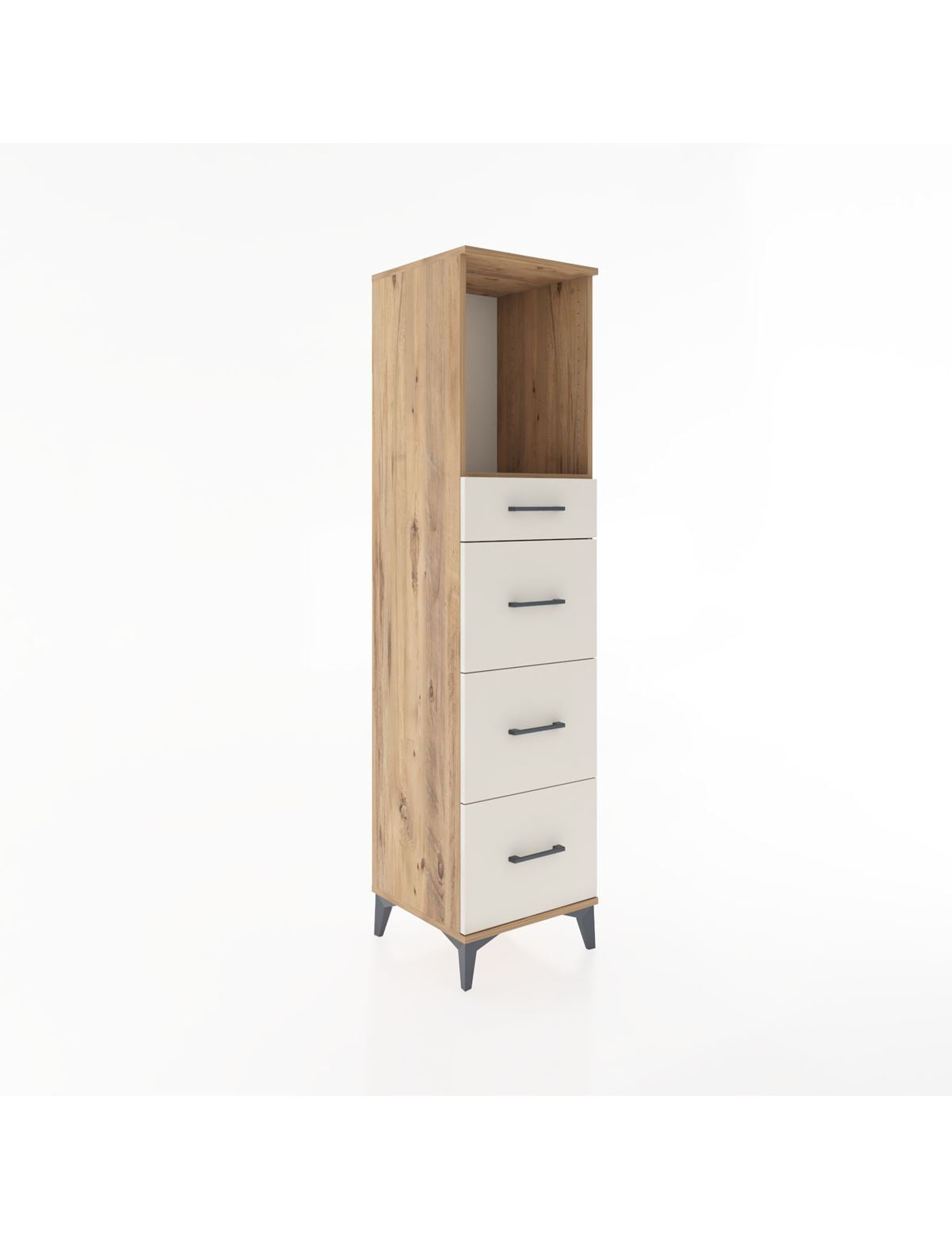 Hyperion Dolap Tek Raflı 4 Çekmeceli 44x44x182 - S55M051V7B