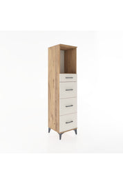 Hyperion Dolap Tek Raflı 4 Çekmeceli 44x44x182 - S55M051V7B