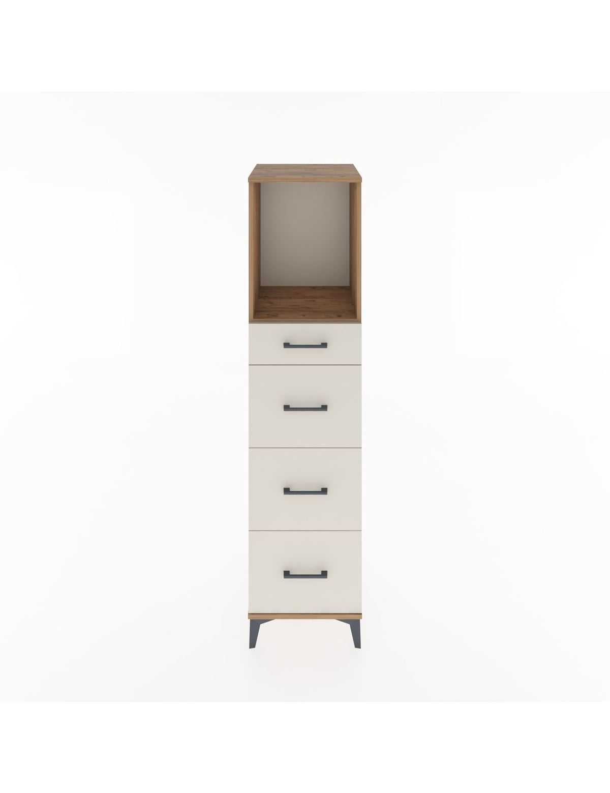 Hyperion Dolap Tek Raflı 4 Çekmeceli 44x44x182 - S55M051V7B