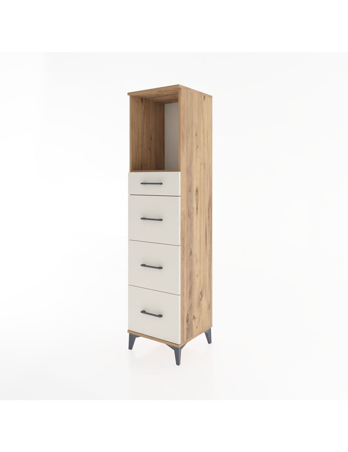 Hyperion Dolap Tek Raflı 4 Çekmeceli 44x44x182 - S55M051V7B