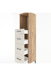 Hyperion Dolap Tek Raflı 4 Çekmeceli 44x44x182 - S55M051V7B