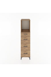Hyperion Dolap Tek Raflı 4 Çekmeceli 44x44x182 - S55M051V9B