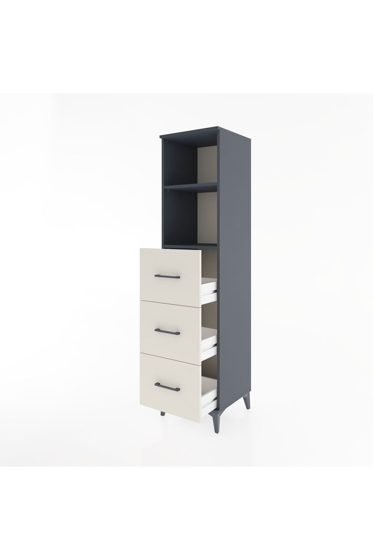 Hyperion Dolap 2 Raflı 3 Çekmeceli 44x44x182 - S55M052V4B