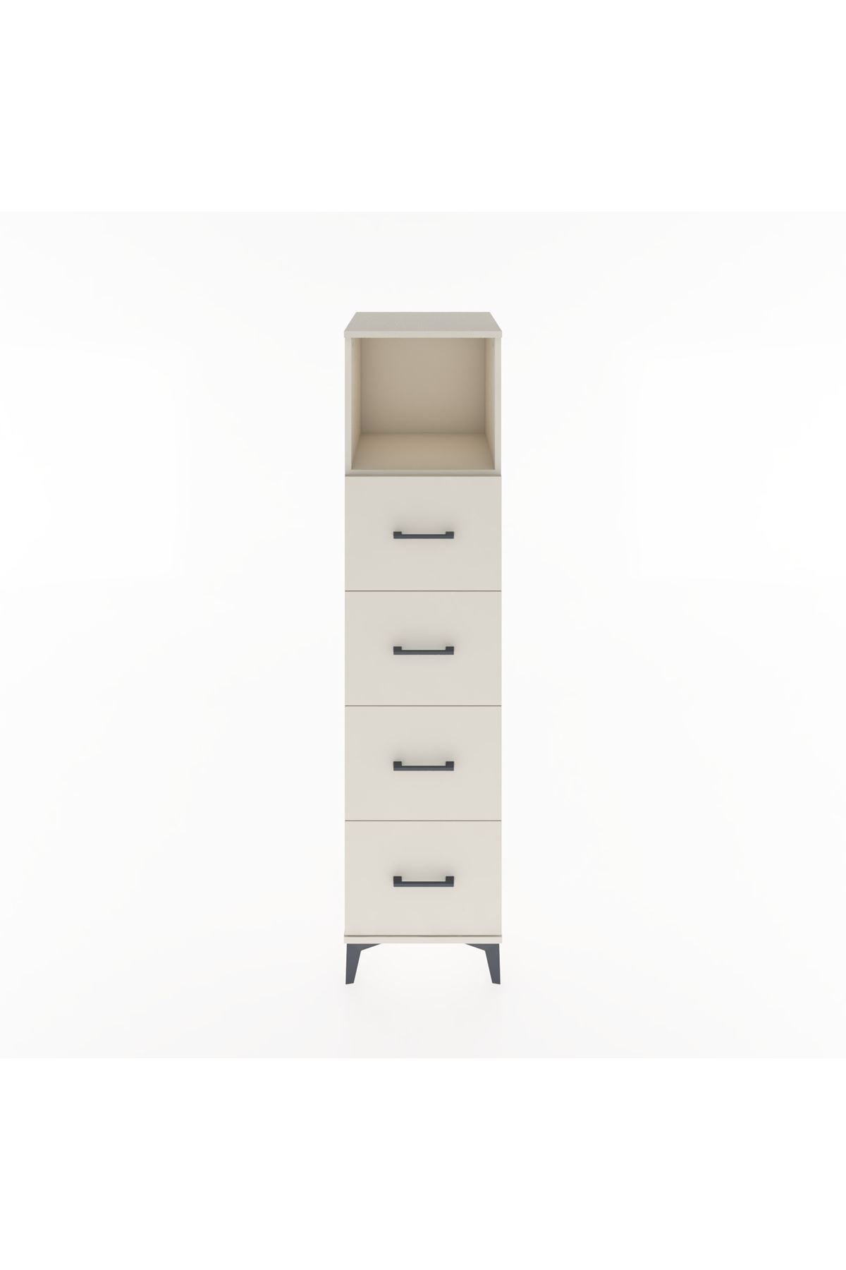 Hyperion Dolap Tek Raflı 4 Çekmeceli 44x44x182 - S55M053V1B
