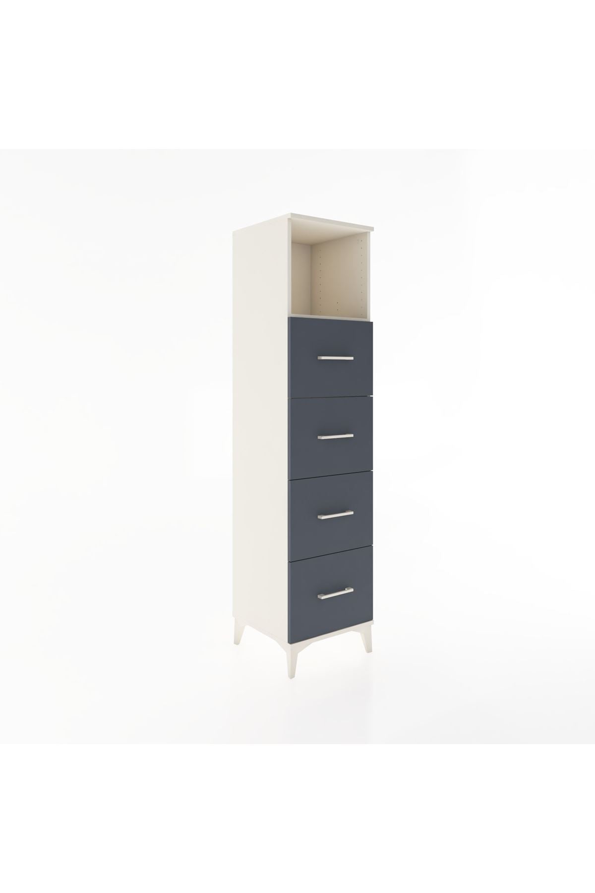 Hyperion Dolap Tek Raflı 4 Çekmeceli 44x44x182 - S55M053V2B