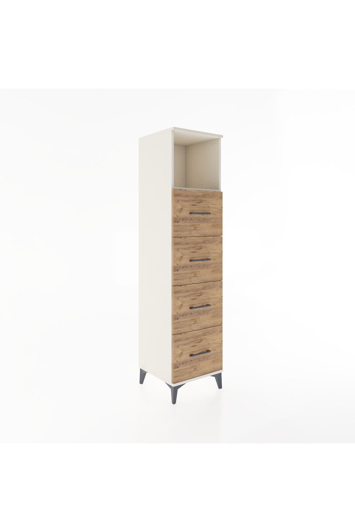 Hyperion Dolap Tek Raflı 4 Çekmeceli 44x44x182 - S55M053V3B