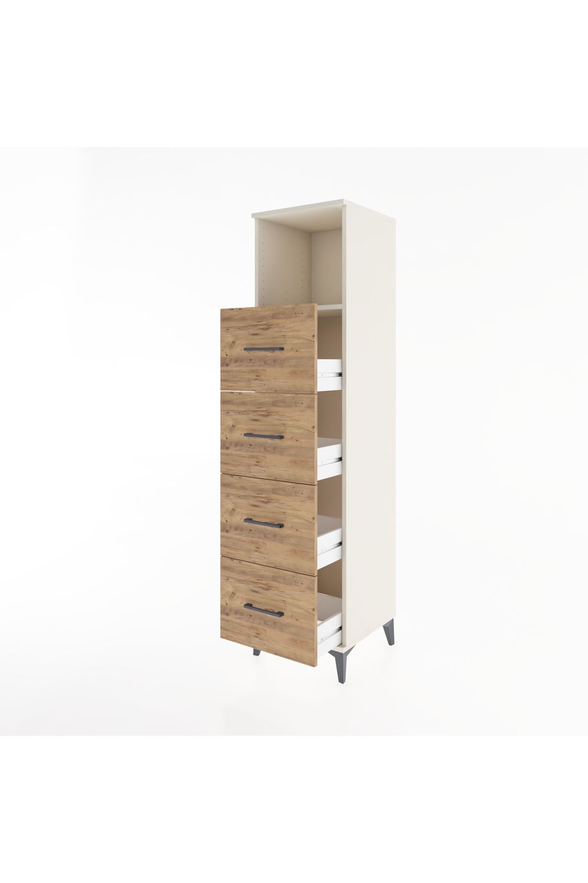 Hyperion Dolap Tek Raflı 4 Çekmeceli 44x44x182 - S55M053V3B