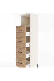 Hyperion Dolap Tek Raflı 4 Çekmeceli 44x44x182 - S55M053V3B