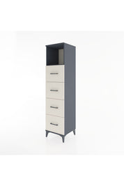 Hyperion Dolap Tek Raflı 4 Çekmeceli 44x44x182 - S55M053V4B