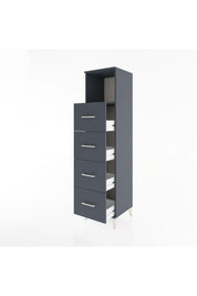 Hyperion Dolap Tek Raflı 4 Çekmeceli 44x44x182 - S55M053V5B