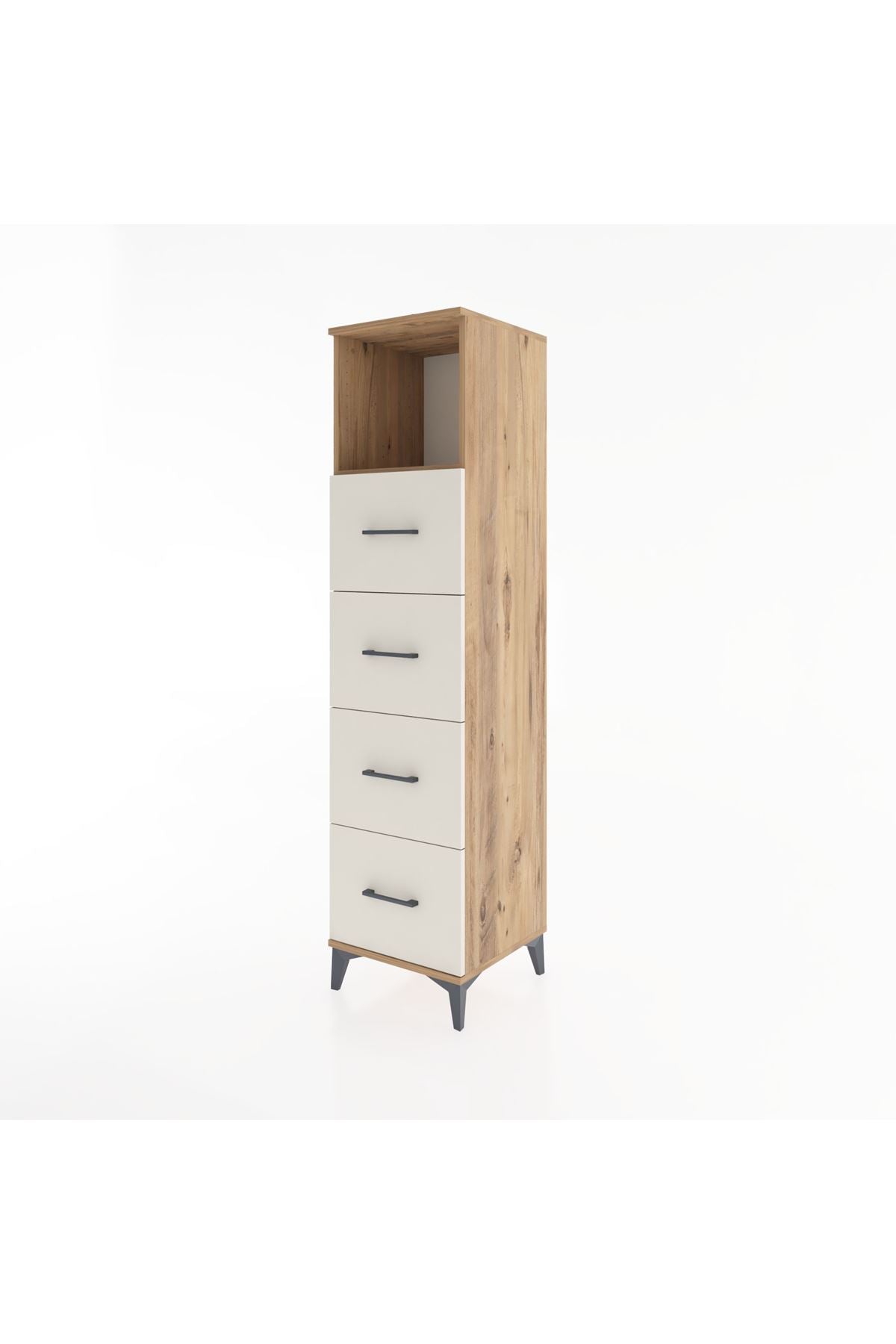 Hyperion Dolap Tek Raflı 4 Çekmeceli 44x44x182 - S55M053V7B