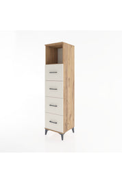 Hyperion Dolap Tek Raflı 4 Çekmeceli 44x44x182 - S55M053V7B
