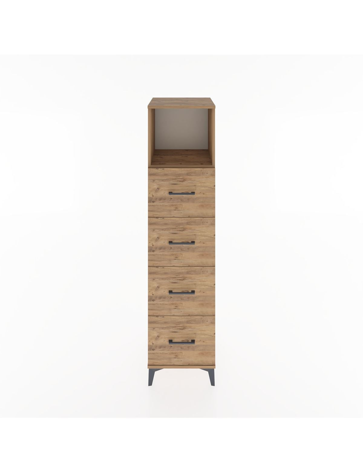 Hyperion Dolap Tek Raflı 4 Çekmeceli 44x44x182 - S55M053V9B