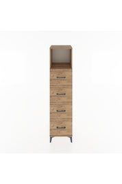 Hyperion Dolap Tek Raflı 4 Çekmeceli 44x44x182 - S55M053V9B