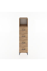 Hyperion Dolap Tek Raflı 4 Çekmeceli 44x44x182