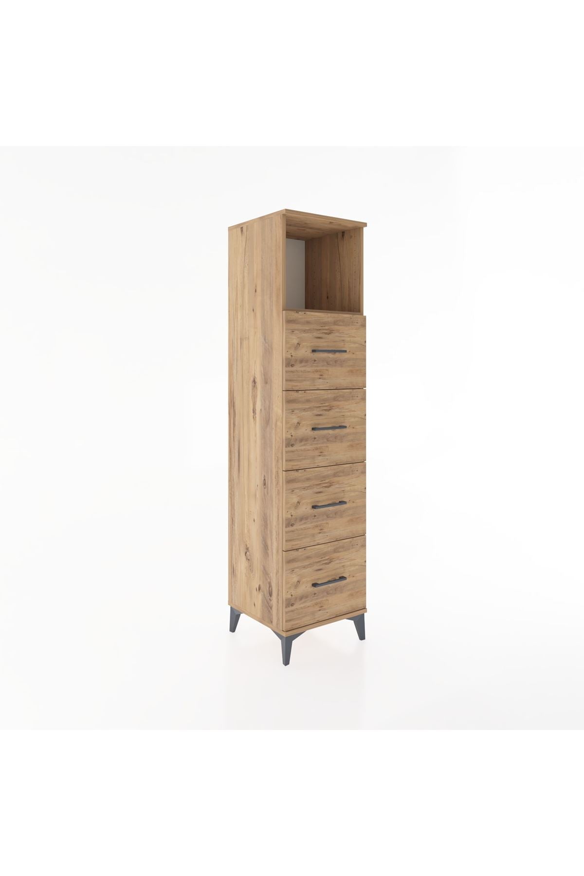 Hyperion Dolap Tek Raflı 4 Çekmeceli 44x44x182 - S55M053V9B