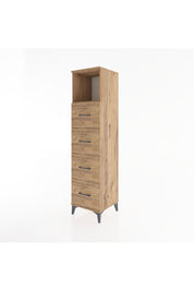 Hyperion Dolap Tek Raflı 4 Çekmeceli 44x44x182 - S55M053V9B