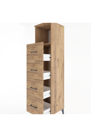 Hyperion Dolap Tek Raflı 4 Çekmeceli 44x44x182 - S55M053V9B