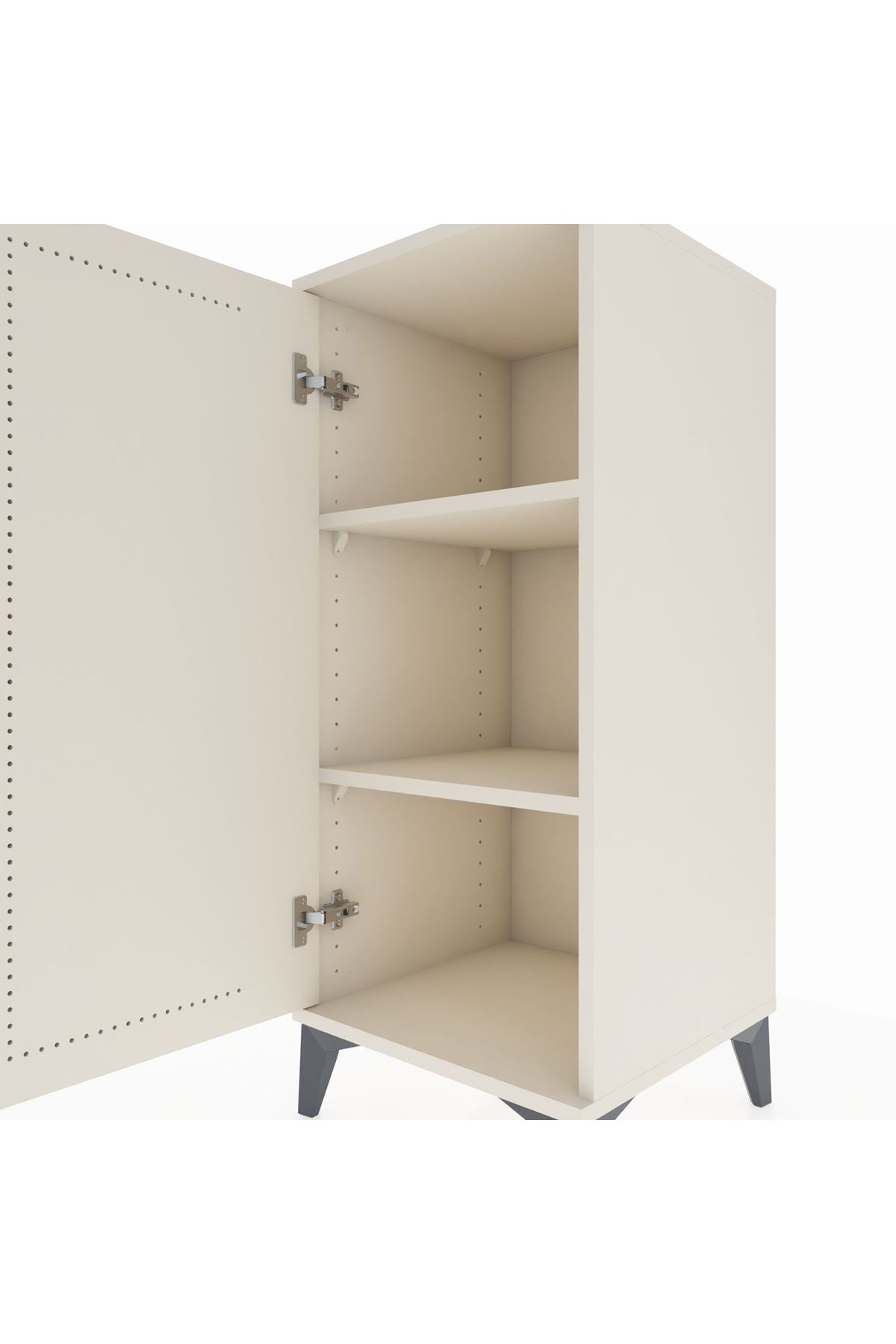 Hyperion Komodin 2 Raflı Tek Kapaklı 44x44x106 - S43M002V1B