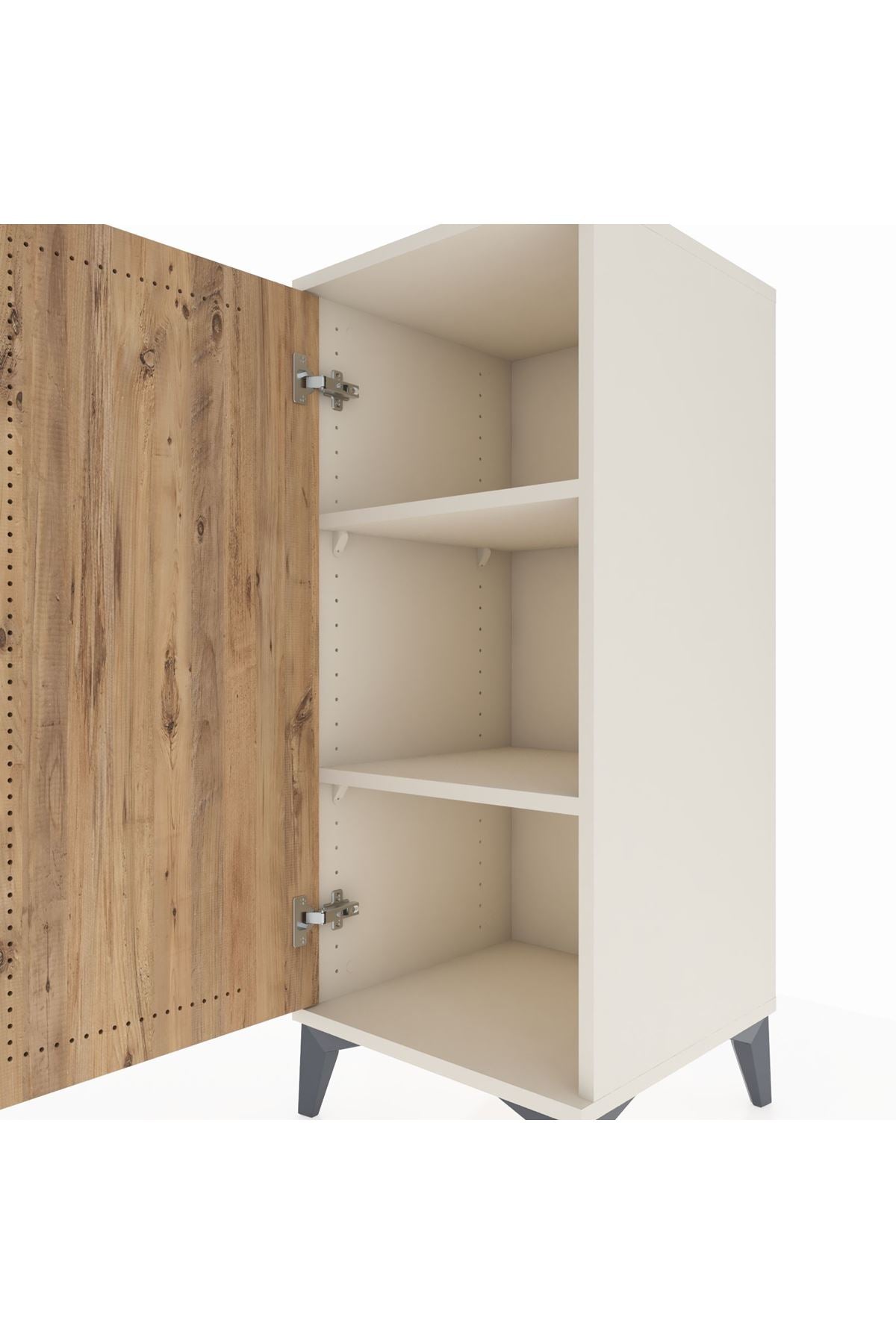 Hyperion Komodin 2 Raflı Tek Kapaklı 44x44x106 - S43M002V3B