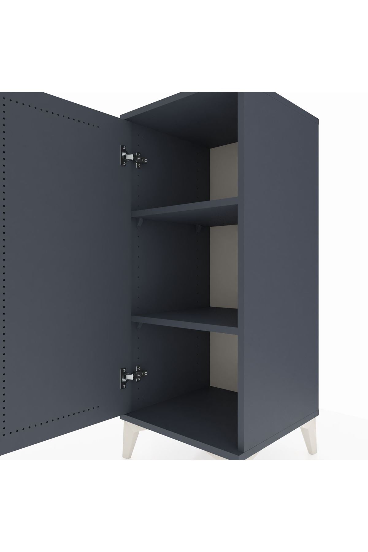 Hyperion Komodin 2 Raflı Tek Kapaklı 44x44x106 - S43M002V5B
