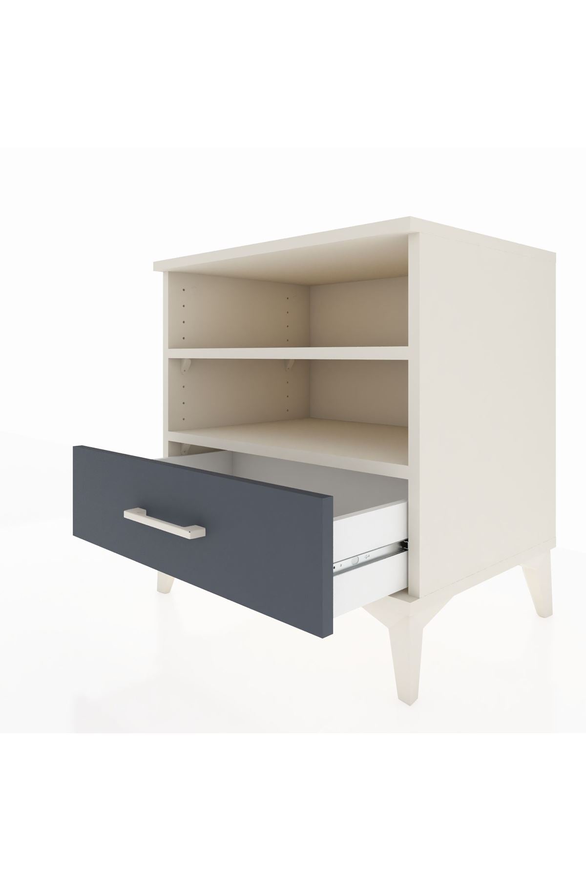 Hyperion Komodin 2 Raflı Tek Çekmeceli 60x44x64 - S45M004V2B