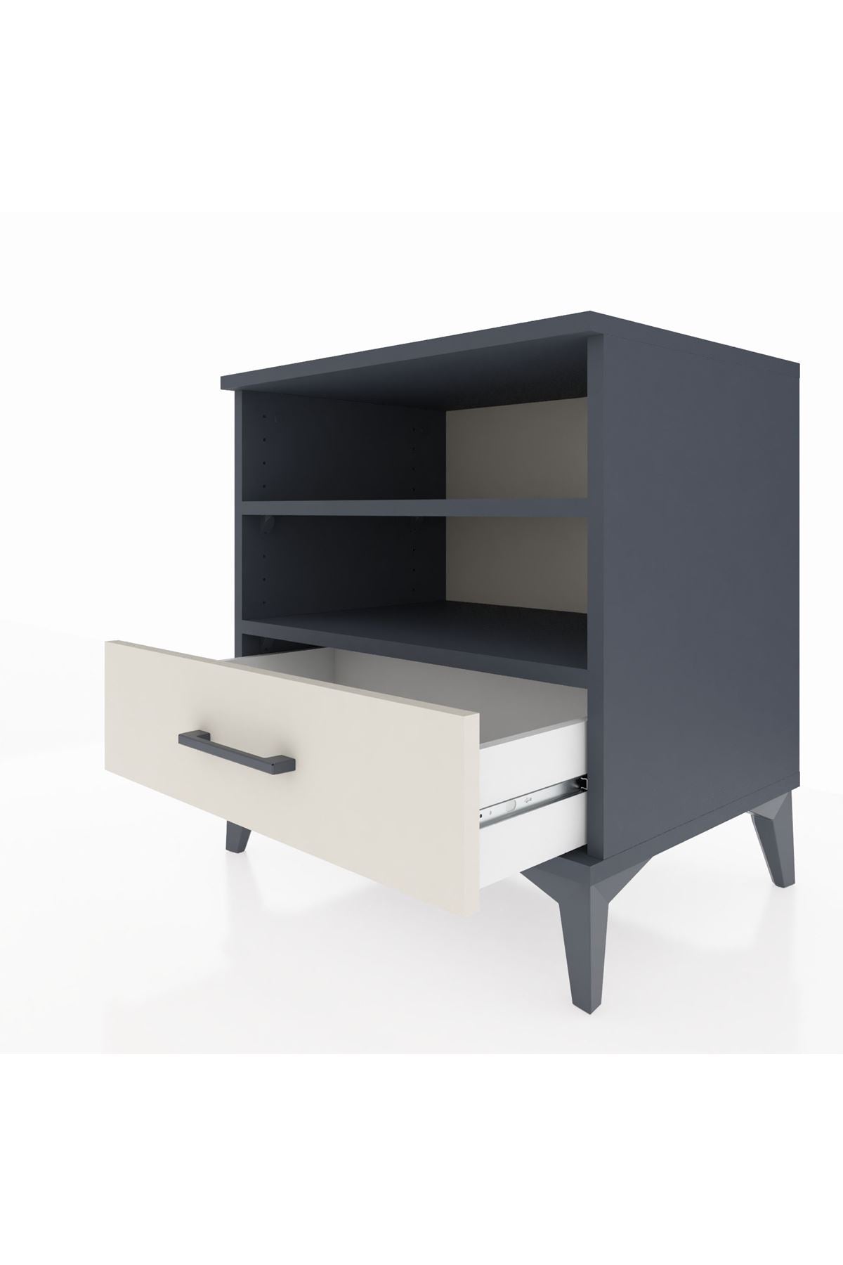 Hyperion Komodin 2 Raflı Tek Çekmeceli 60x44x64 - S45M004V4B