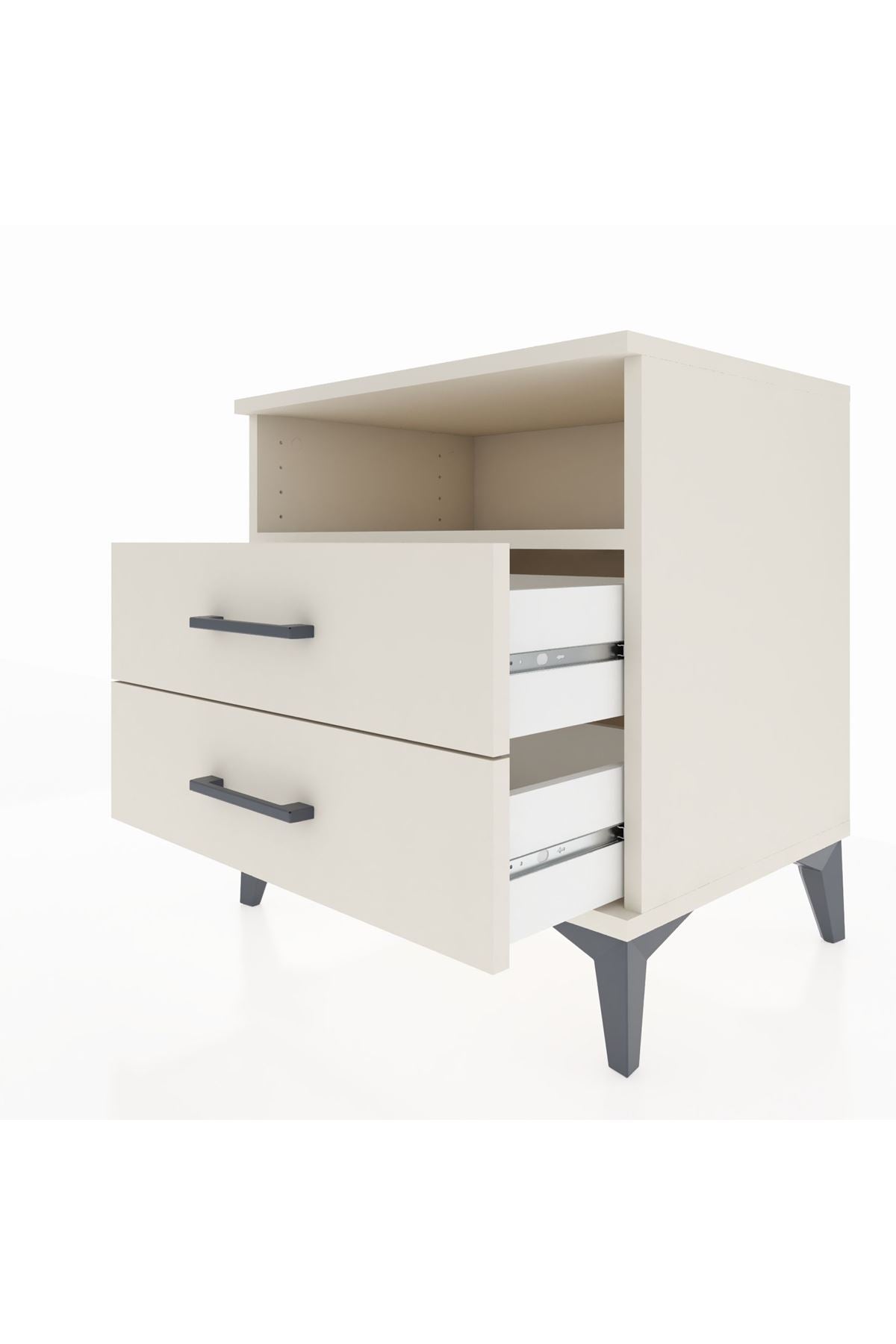 Hyperion Komodin Tek Raflı 2 Çekmeceli 60x44x64 - S45M005V1B