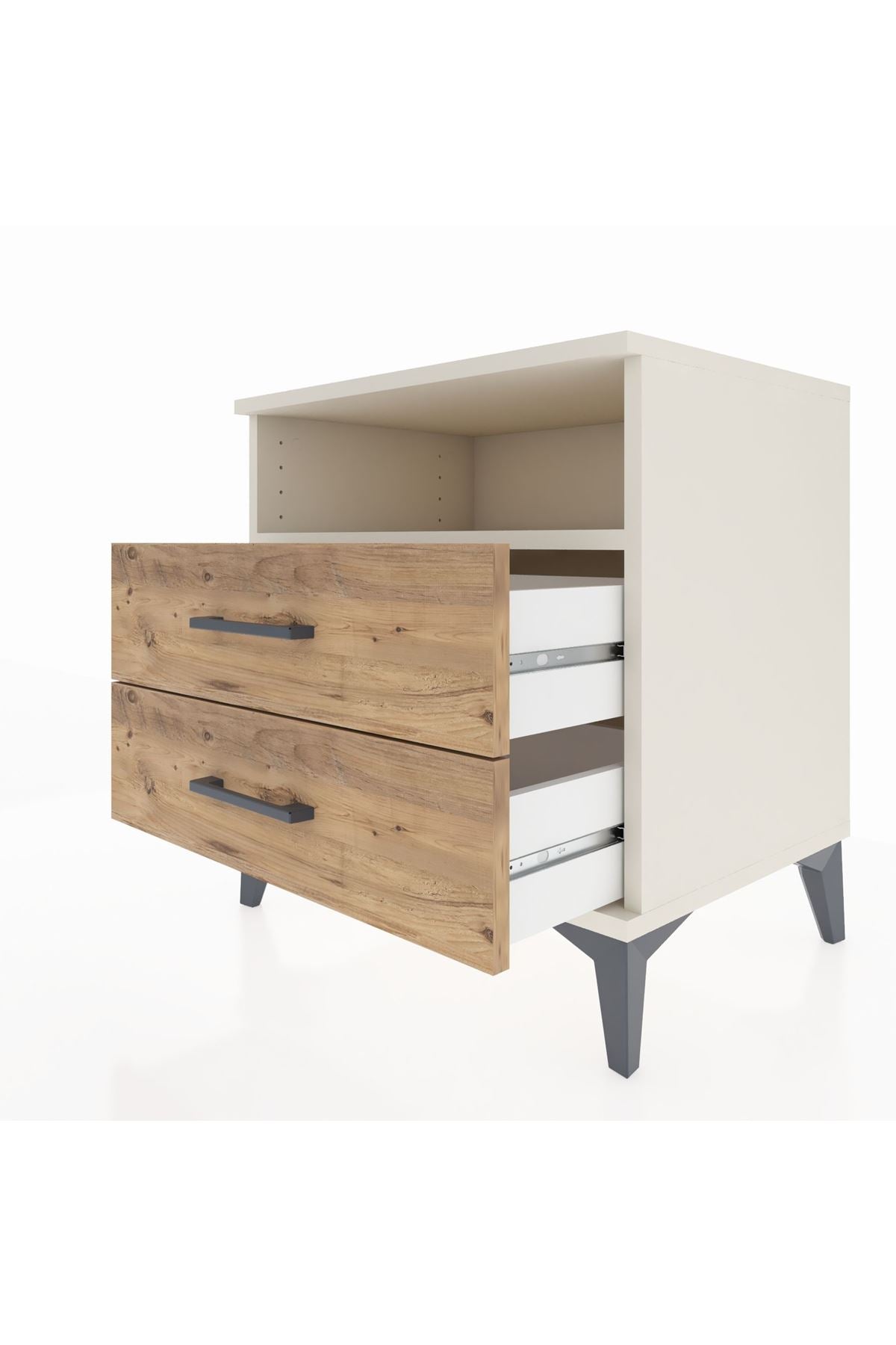 Hyperion Komodin Tek Raflı 2 Çekmeceli 60x44x64 - S45M005V3B