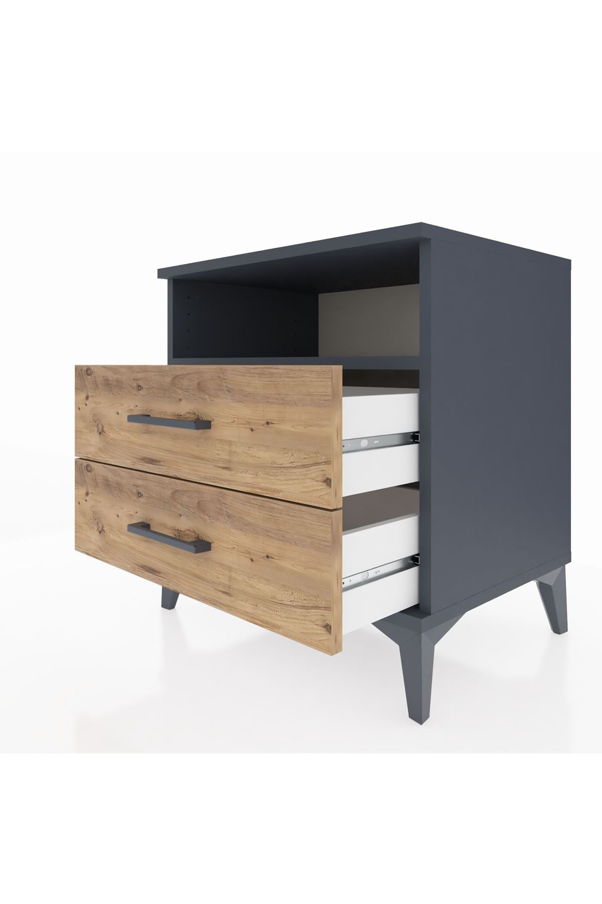 Hyperion Komodin Tek Raflı 2 Çekmeceli 60x44x64 - S45M005V6B