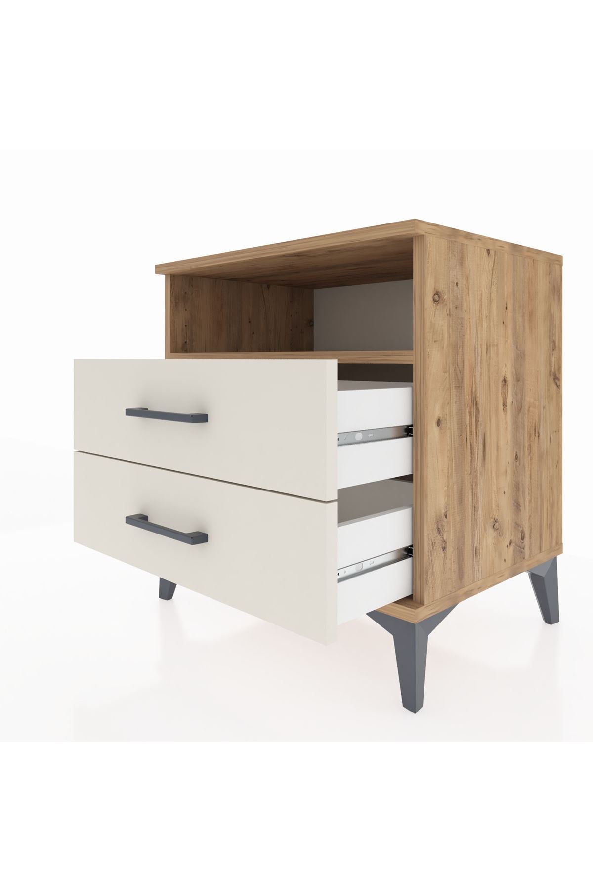 Hyperion Komodin Tek Raflı 2 Çekmeceli 60x44x64 - S45M005V7B