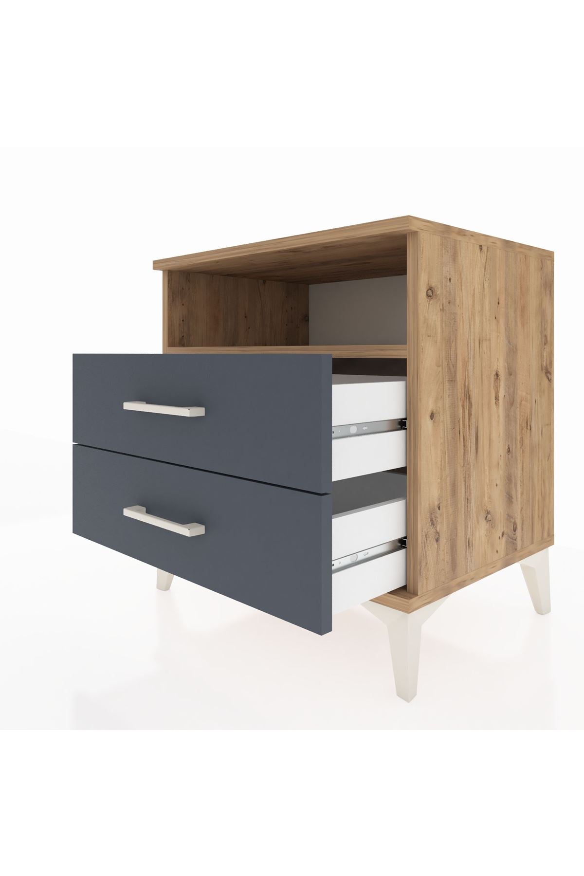 Hyperion Komodin Tek Raflı 2 Çekmeceli 60x44x64 - S45M005V8B