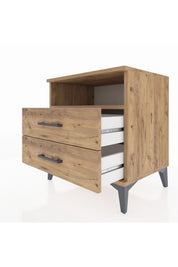 Hyperion Komodin Tek Raflı 2 Çekmeceli 60x44x64 - S45M005V9B