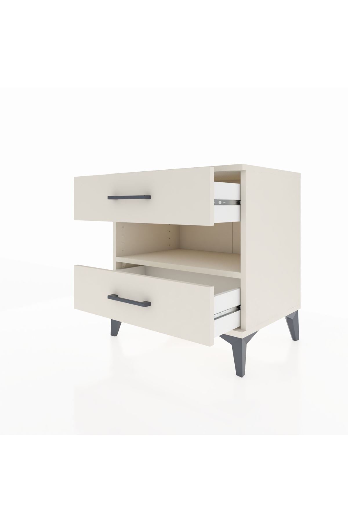 Hyperion Komodin Tek Raflı 2 Çekmeceli 60x44x64 - S45M006V1B