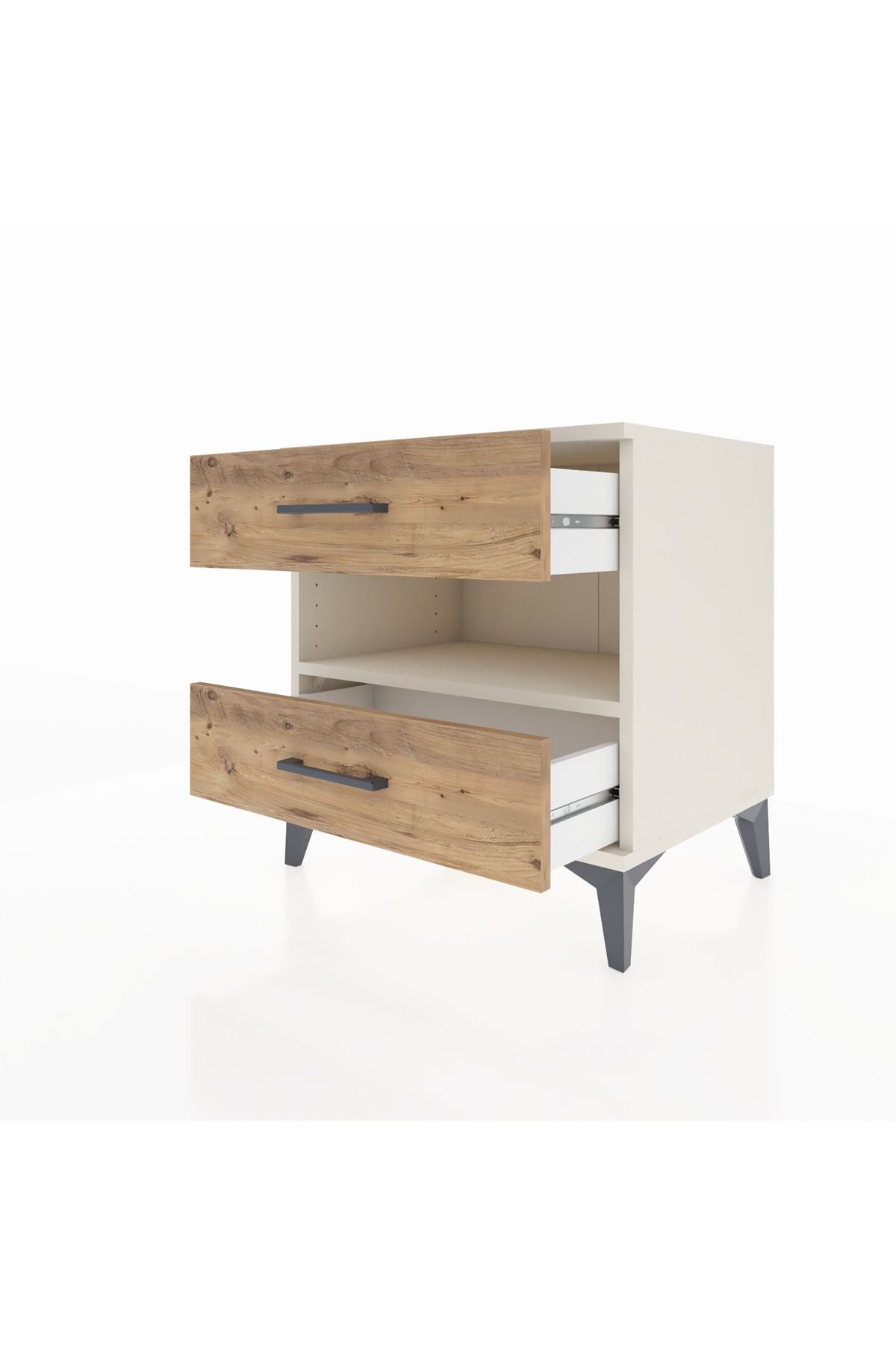 Hyperion Komodin Tek Raflı 2 Çekmeceli 60x44x64 - S45M006V3B