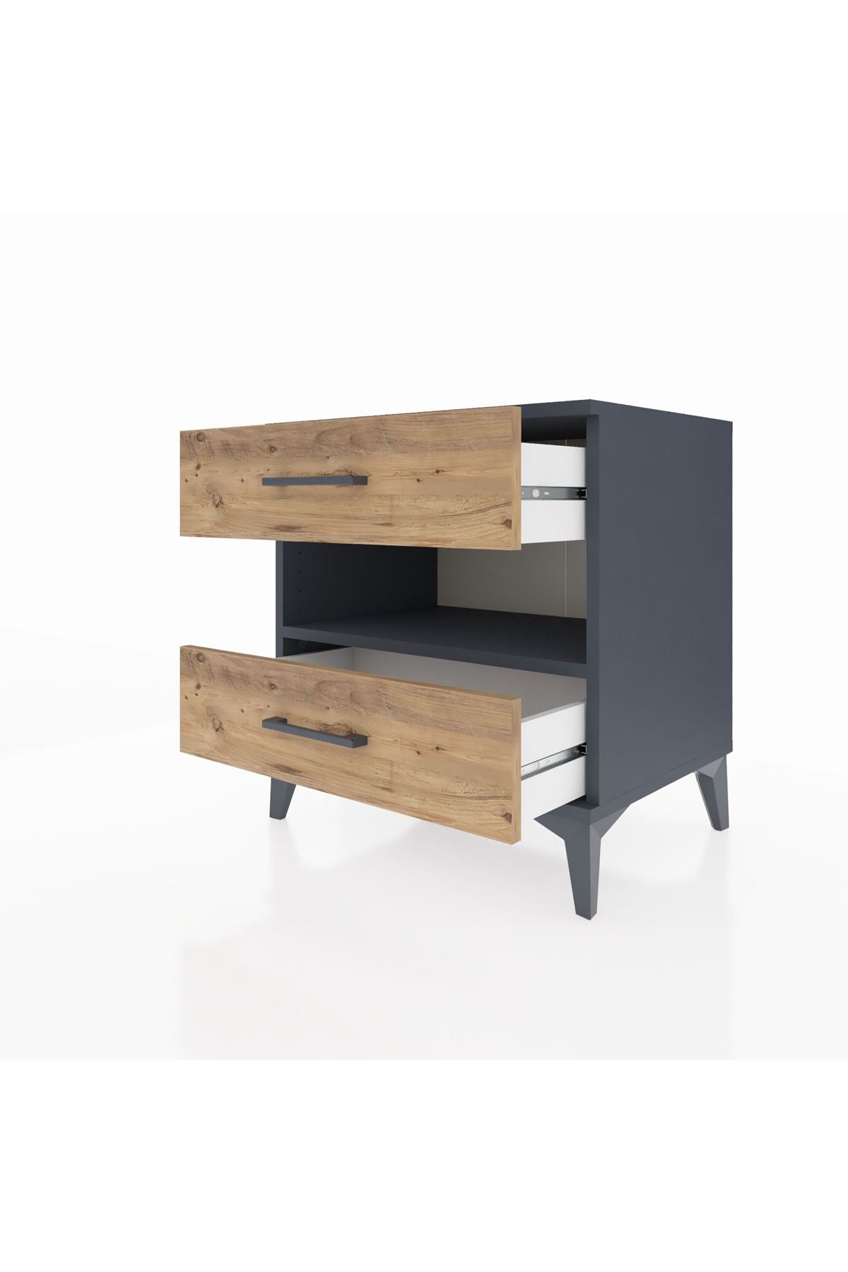 Hyperion Komodin Tek Raflı 2 Çekmeceli 60x44x64 - S45M006V6B