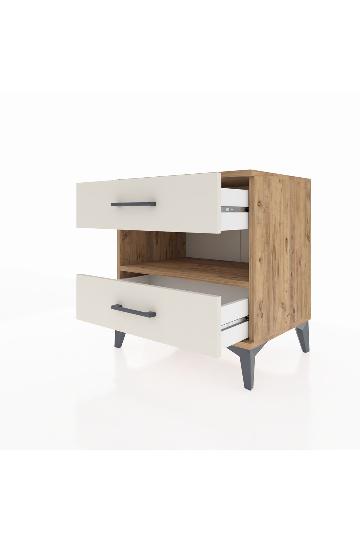 Hyperion Komodin Tek Raflı 2 Çekmeceli 60x44x64 - S45M006V7B