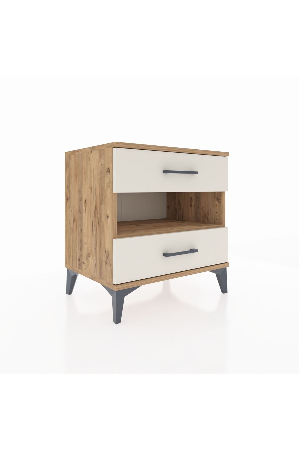 Hyperion Komodin Tek Raflı 2 Çekmeceli 60x44x64 - S45M006V7B