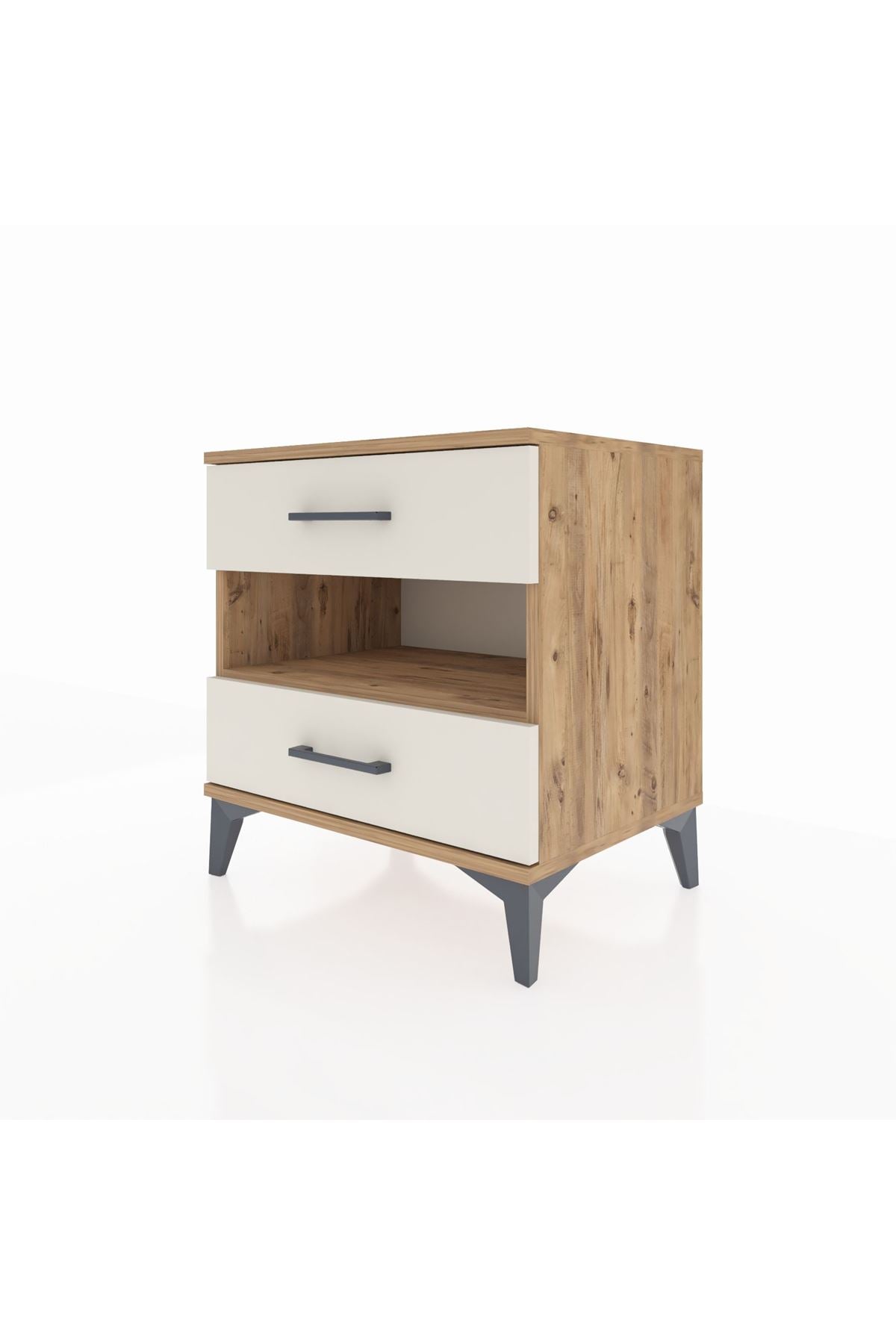 Hyperion Komodin Tek Raflı 2 Çekmeceli 60x44x64 - S45M006V7B