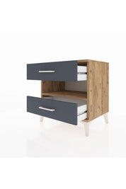 Hyperion Komodin Tek Raflı 2 Çekmeceli 60x44x64 - S45M006V8B