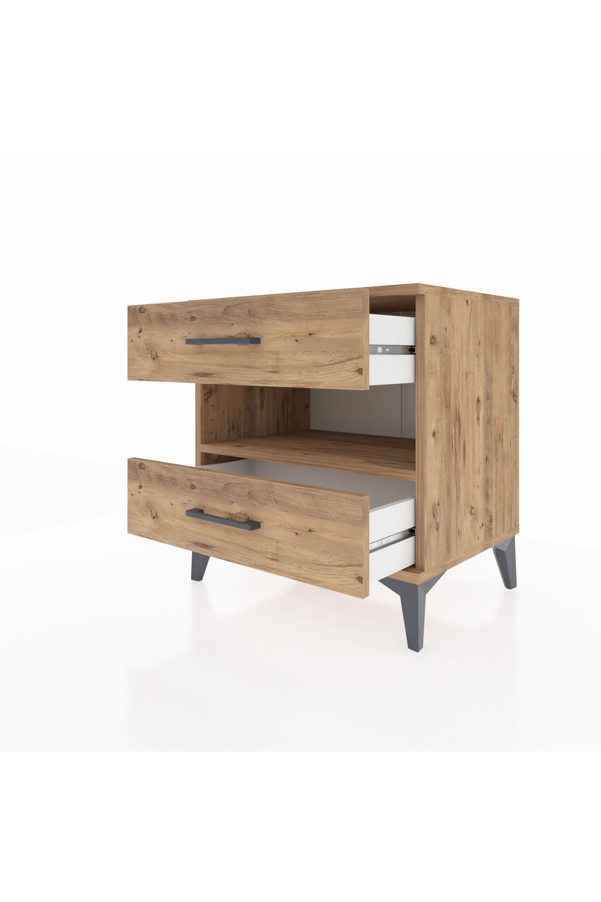 Hyperion Komodin Tek Raflı 2 Çekmeceli 60x44x64 - S45M006V9B
